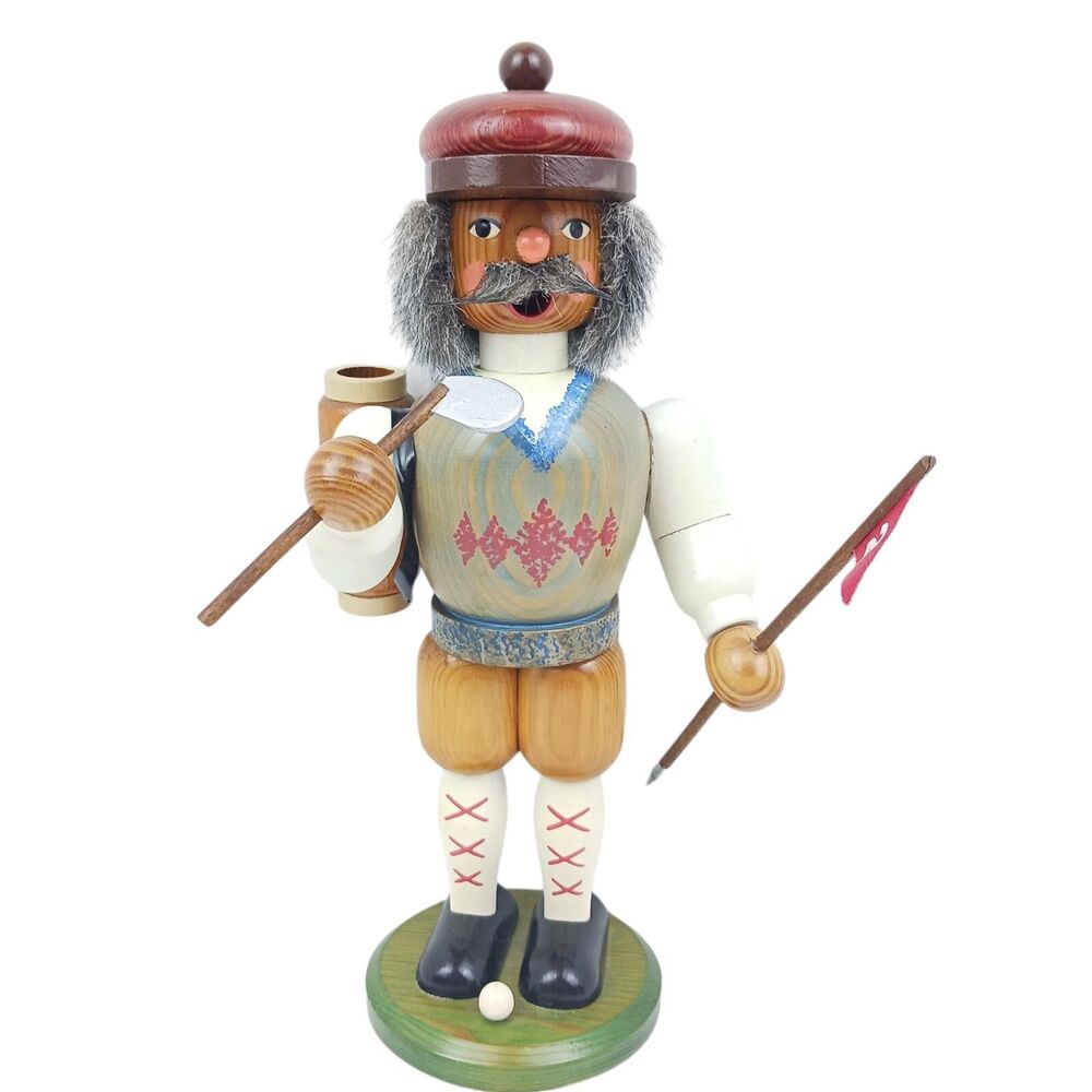 Christian Ulbricht Vintage Nutcracker 10.5" Handmade Germany Golfer